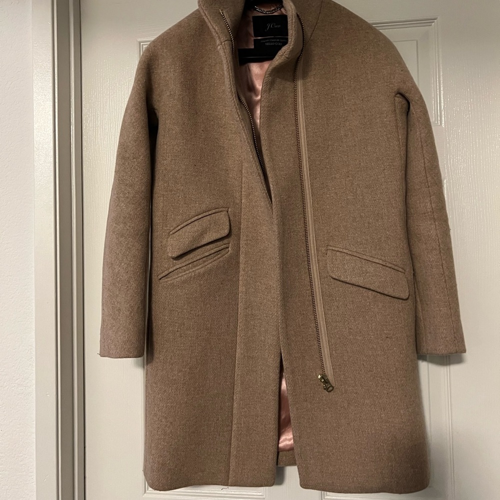 SOLD- J Crew Cocoon Italian stadium cloth wool coat - Picture 8 of 11
